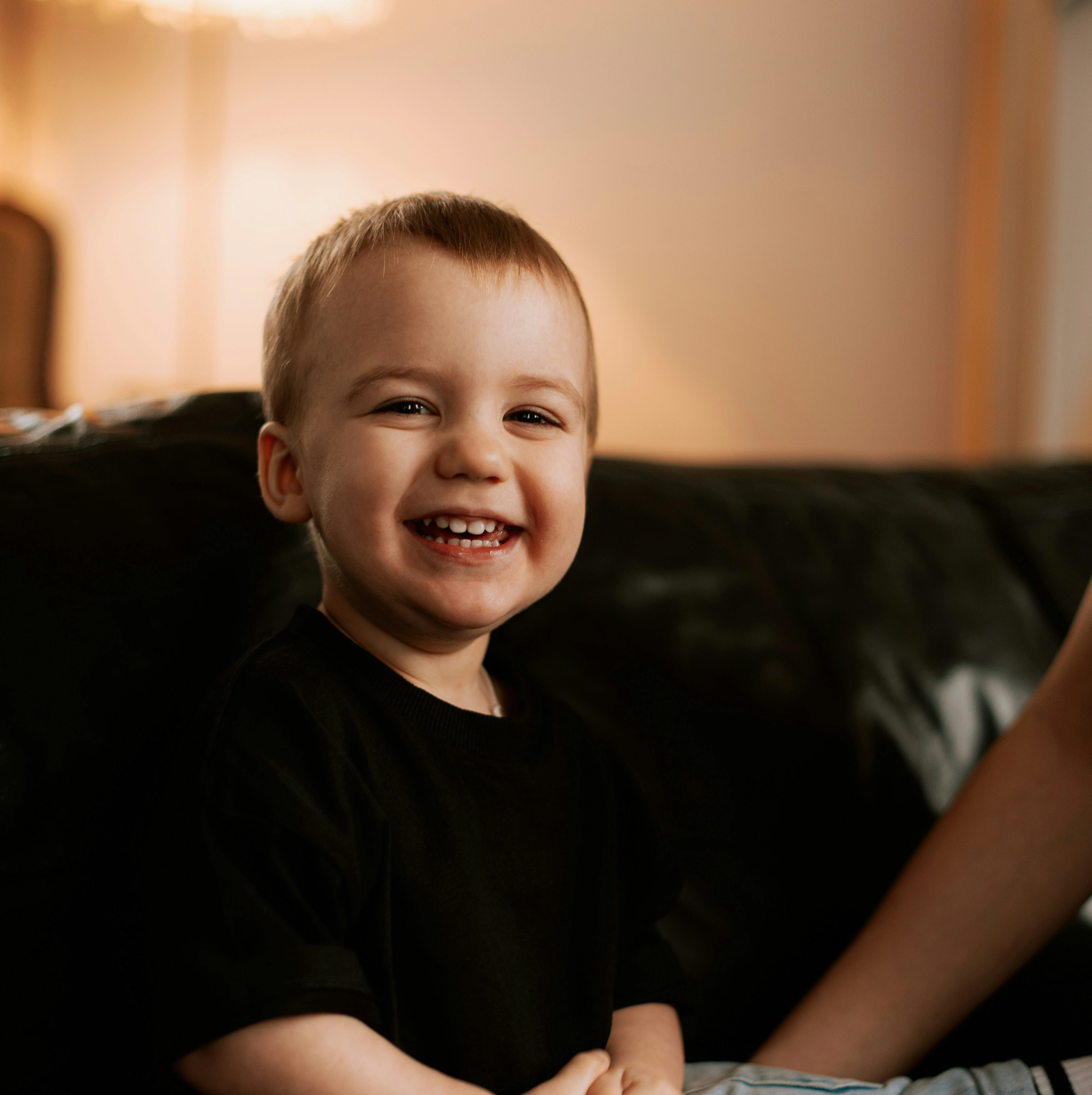 Family reading together with personalized book